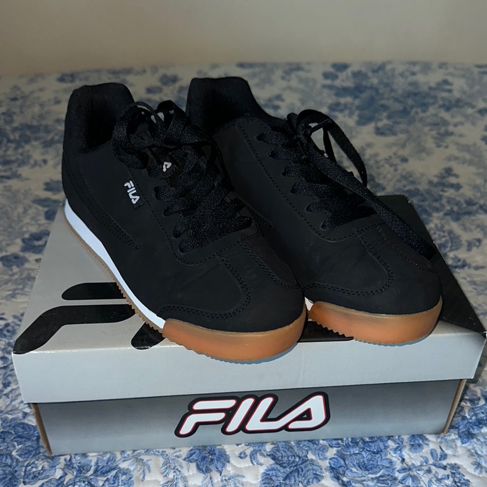 FILA Black Sneakers with Gum Sole